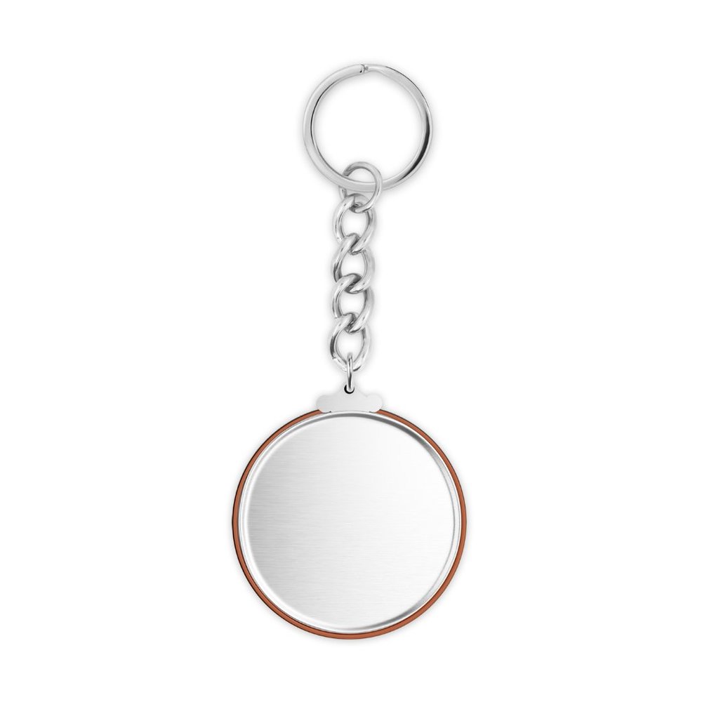 You Are Enough Keychain , Retro Rust Color, Chain Link Key Ring - Picture 2 of 3